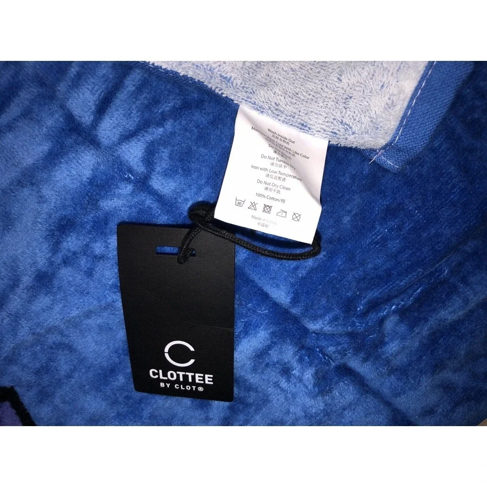 Clottee By Clot‎ Sport Towel Set Of 2 Gym Fitness Yoga Blue White 33x14